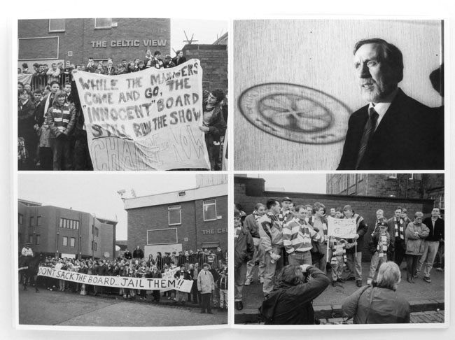 Sack the Board! - Celtic FC. 1993-94 is a photo book by photographer Jeremy Sutton-Hibbert on Celtic protest published by Lower Block, London, England,2023