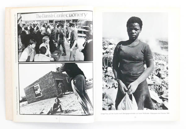 Nichts wird uns trennen : Südafrikanische Fotografen und Dichter is a photo book by various photographers on South Africa apartheid published by Bentelli Werd Werlag, Bern, Switzerland,1983