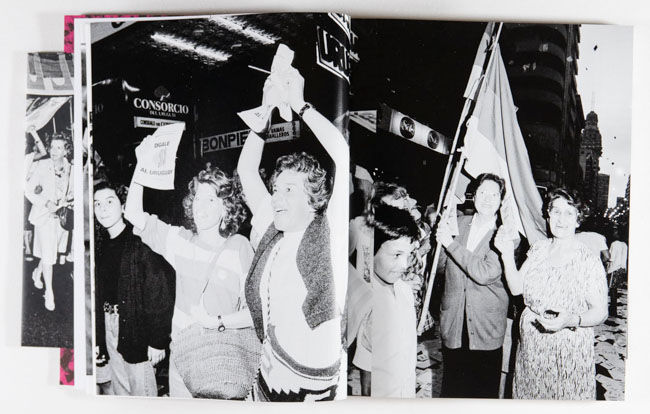 Pionera is a photo book by photographer Nancy Urrutia on Uruguary protests from 1983 to 1994 published by adhoc, Montevideo, Uruguay,2024