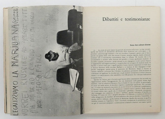 Le compagne i compagni il movimento del '77 a Palermo is a photo book by various photographers on Palermo protests published by Cooperativa editoriale Cento Fiori, Palermo, Italy,1978