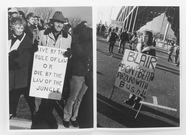 Not in our name, 2003 is a photo book by photographer Jeremy Sutton-Hibbert on Scottland protest 2003 Self Publishing, Scotland,2025