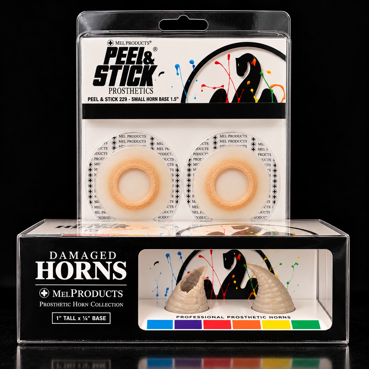 Peel&Stick Prosthetics: 229 - Small Horn Bases 1.5"