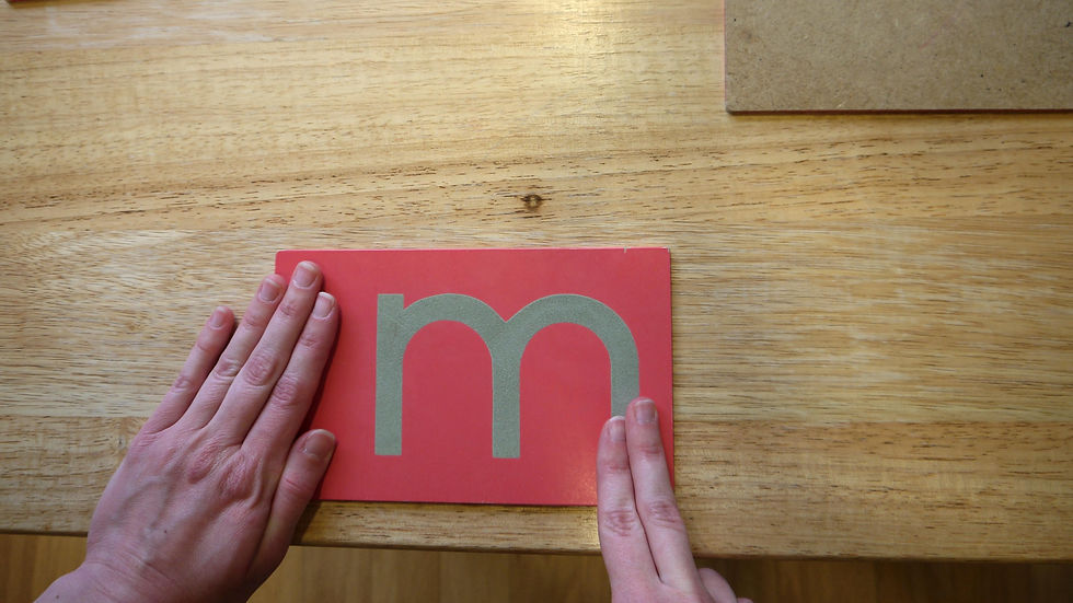 sand paper letters