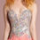 Thumbnail: Strapless Sweetheart Chiffon Long Dress with Sequi