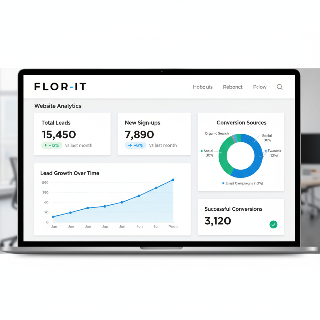 business website analytics dashboard