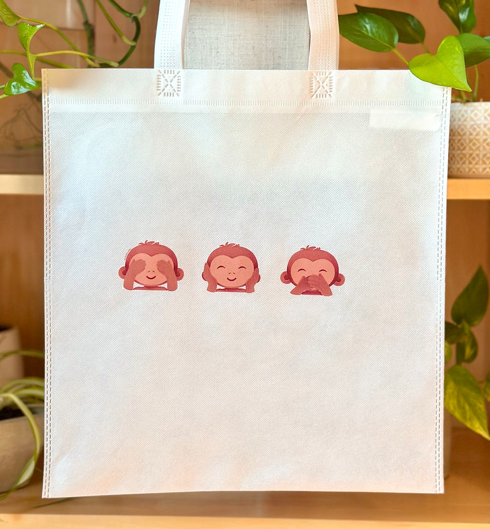 3 - M O N K E Y S - T O T E - B A G | madebymehga