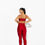Miniatura: Legging vermelho cereja cintura alta