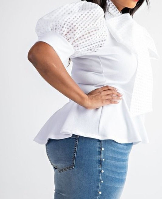 Thumbnail: Short Sleeve Peplum Top