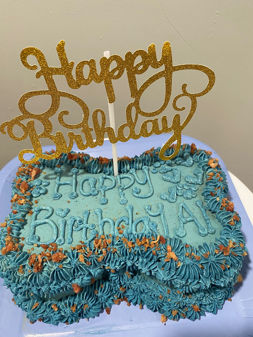 Thumbnail: 6 by 4 Dog Birthday Cake