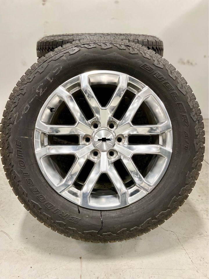 Thumbnail: GMC / Chevy Polished 20"Wheels w/ Bridgetsone Dueler AT Tires