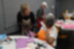 Artist Lisa Tuttle (left) w/ a Student (right)