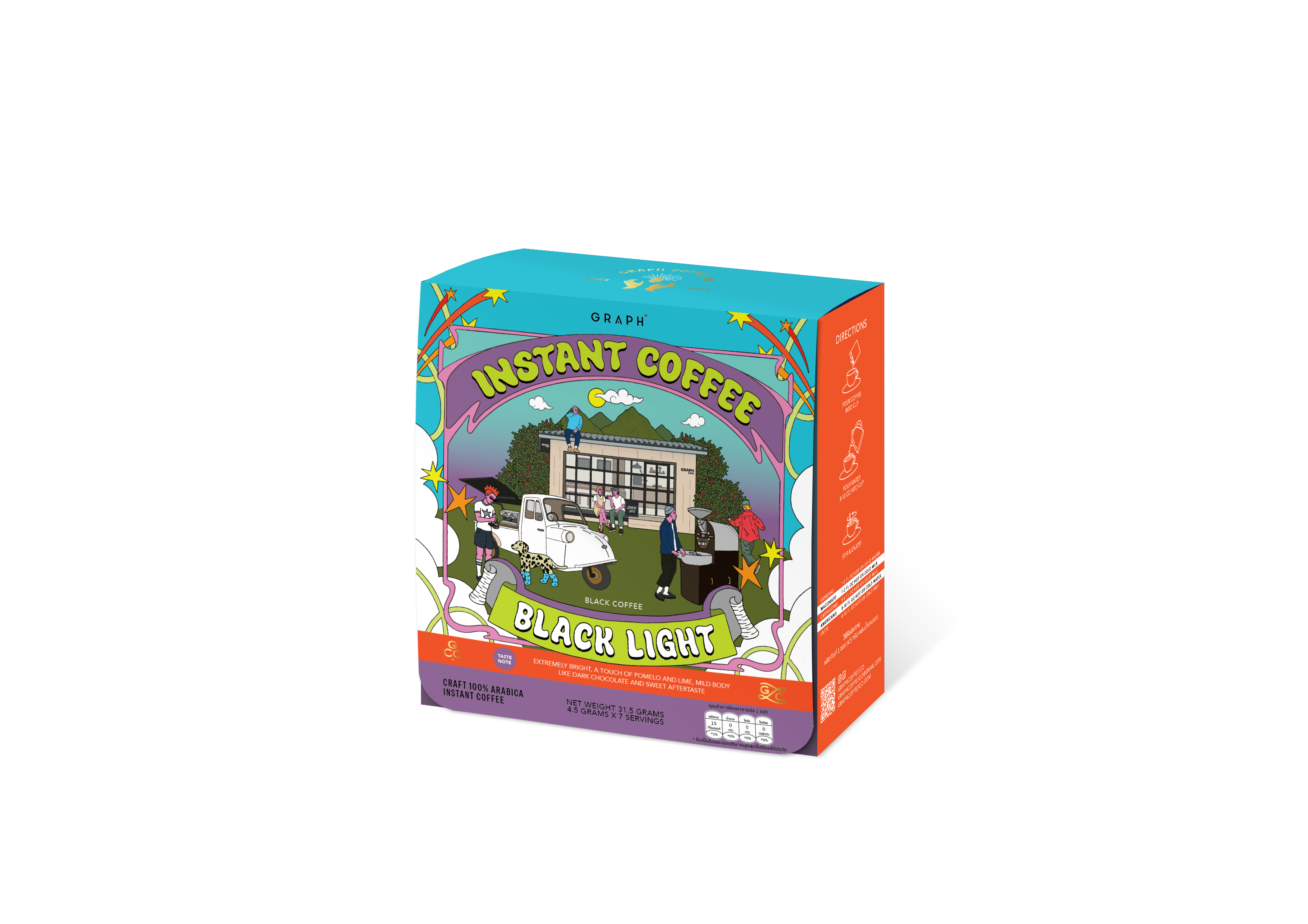 GRAPH | กาแฟสำเร็จรูปสูตรแบล็กไลท์ ARABICA INSTANT COFFEE - BLACK LIGHT