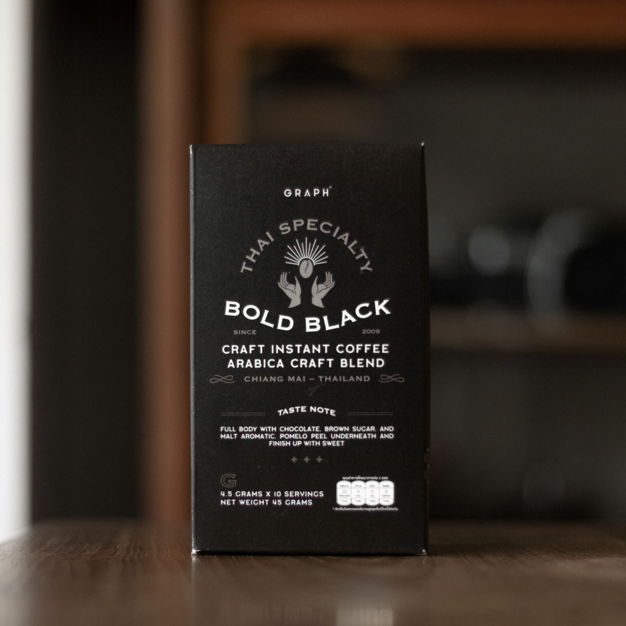 GRAPH | กาแฟสำเร็จรูปสูตรโบลด์แบล็ก ARABICA INSTANT COFFEE - BOLD BLACK