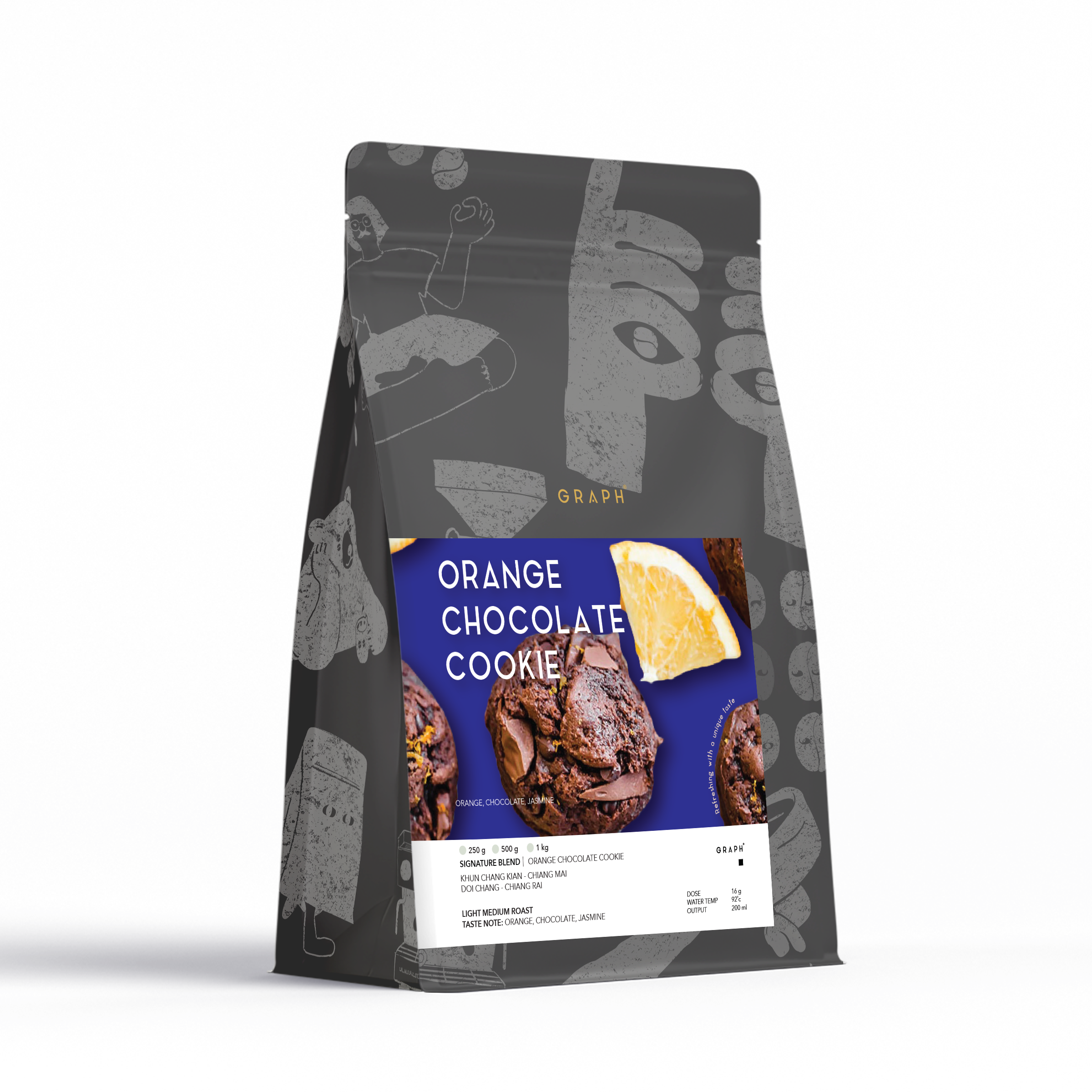 GRAPH | เมล็ดกาแฟ SIGNATURE BLEND - FRUITY FINE SET - ORANGE CHOCOLATE COOKIE