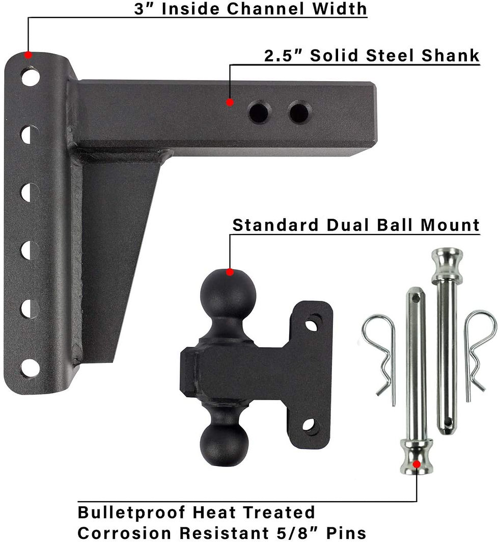 Thumbnail: Bulletproof Hitches 2.5" Adjustable Extreme Duty (36,000lb Rating) 6" Drop/Rise