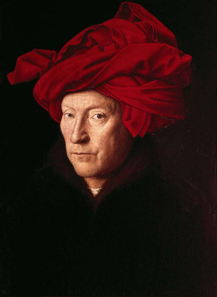 Jan van Eyck, Portrait of a Man, oil on oak, 1433