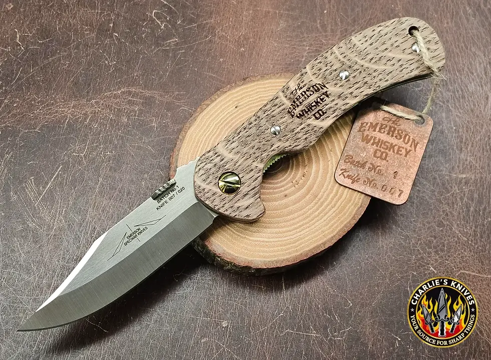 Ernest Emerson Custom Whiskey Knife - Specwar Logo - Batch No. 1 Serial #007-020