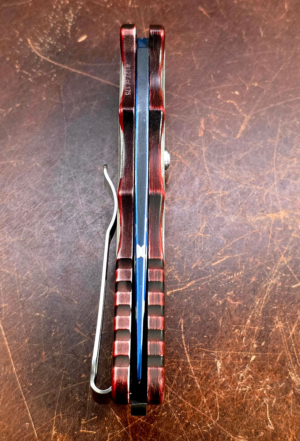 Thumbnail: Pro-Tech Knives - TR5 T501-Patriot - USA Flag Cerakote S35VN Serial #127 of 175