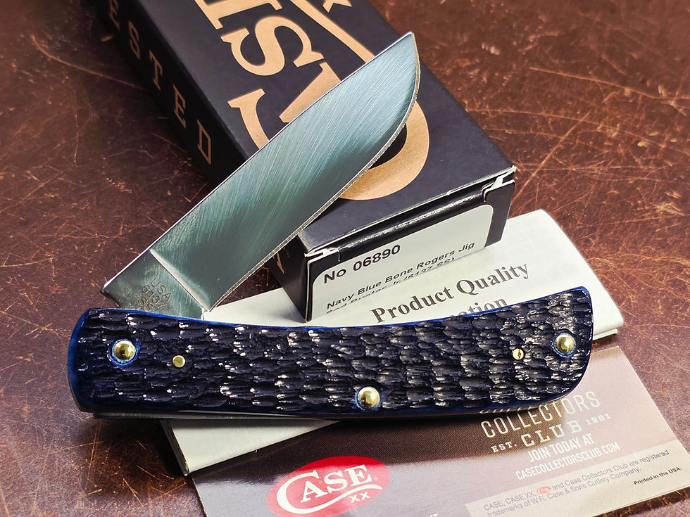 CASE XX Knives SOD Buster JR® Navy Blue Bone Skinner Pocket Knife Model 06890