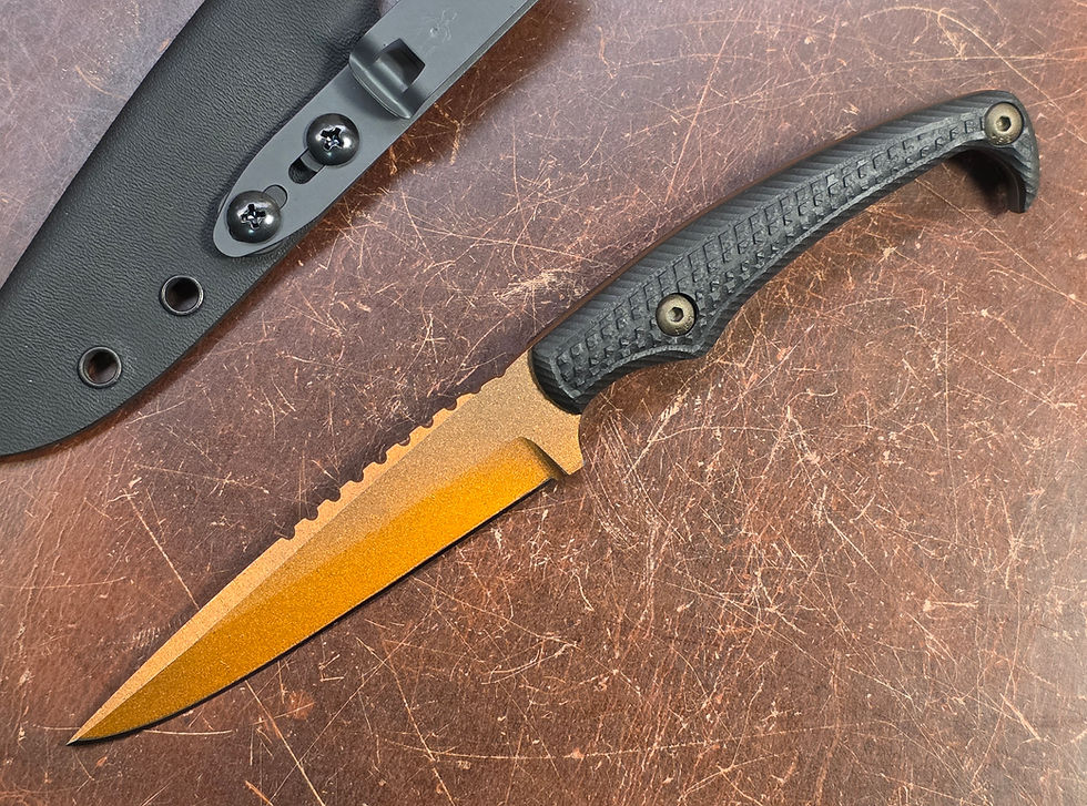 Stroup Knives - MK2 Custom Knife w/Sheath 1095 High Carbon Steel G10 Grip