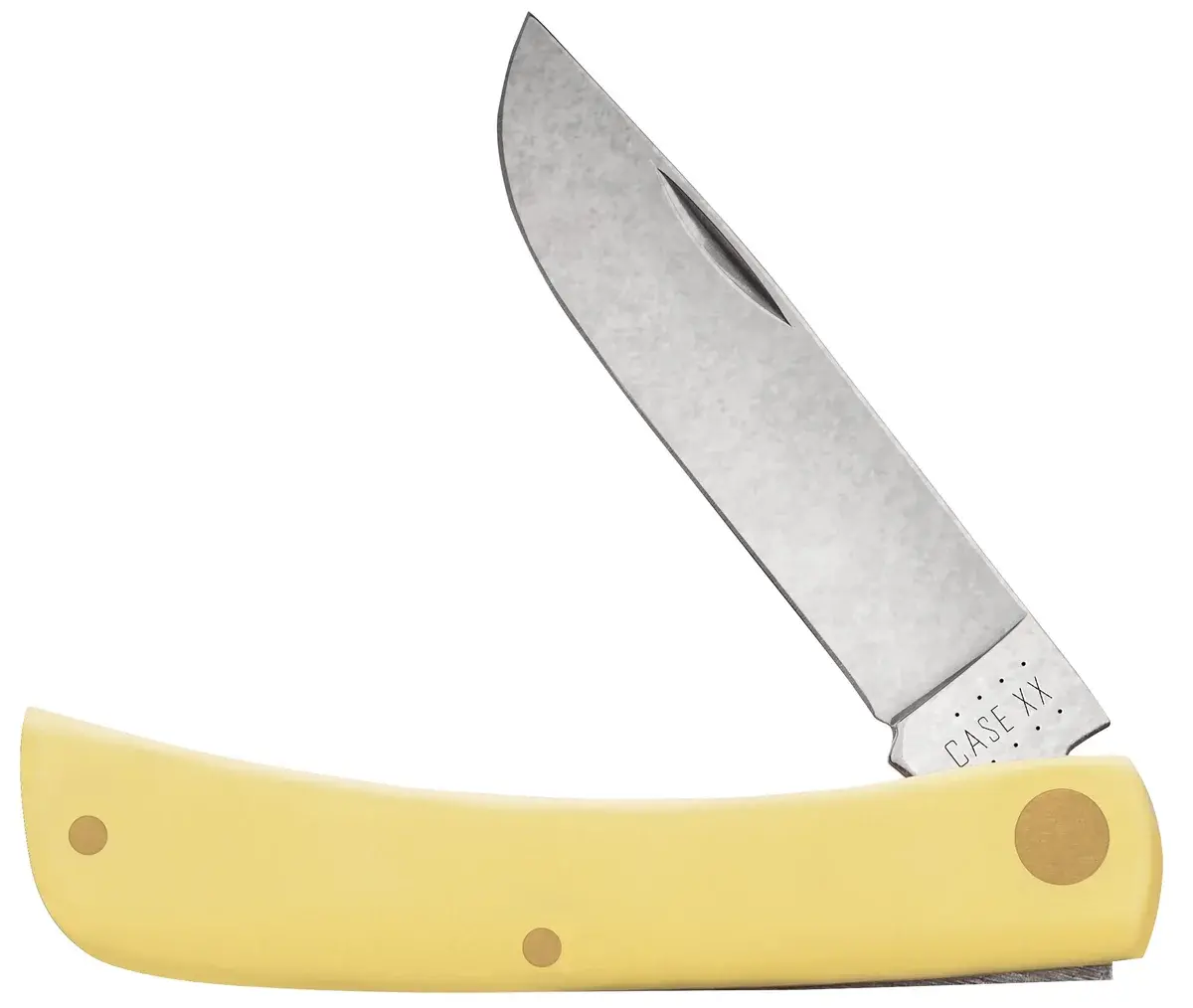 Case XX USA Yellow Sod Buster Jr. Vanadium Carbon Steel Pocket Knife 00032