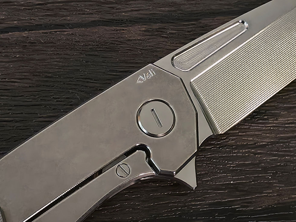 Thumbnail: Hog House Knives Mini Veli - Titanium Tumbled Finish - RWL 34