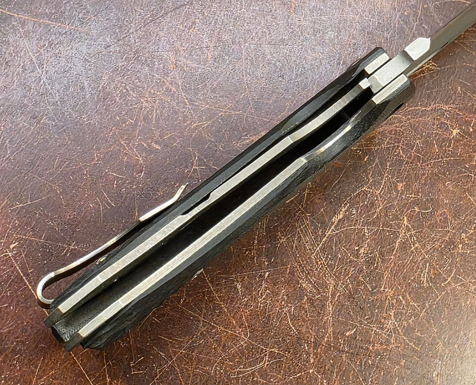 Thumbnail: Dervish Knives - Navajo Midtech Stonewash CPM-154 - Textured G10 - Pouch & COA