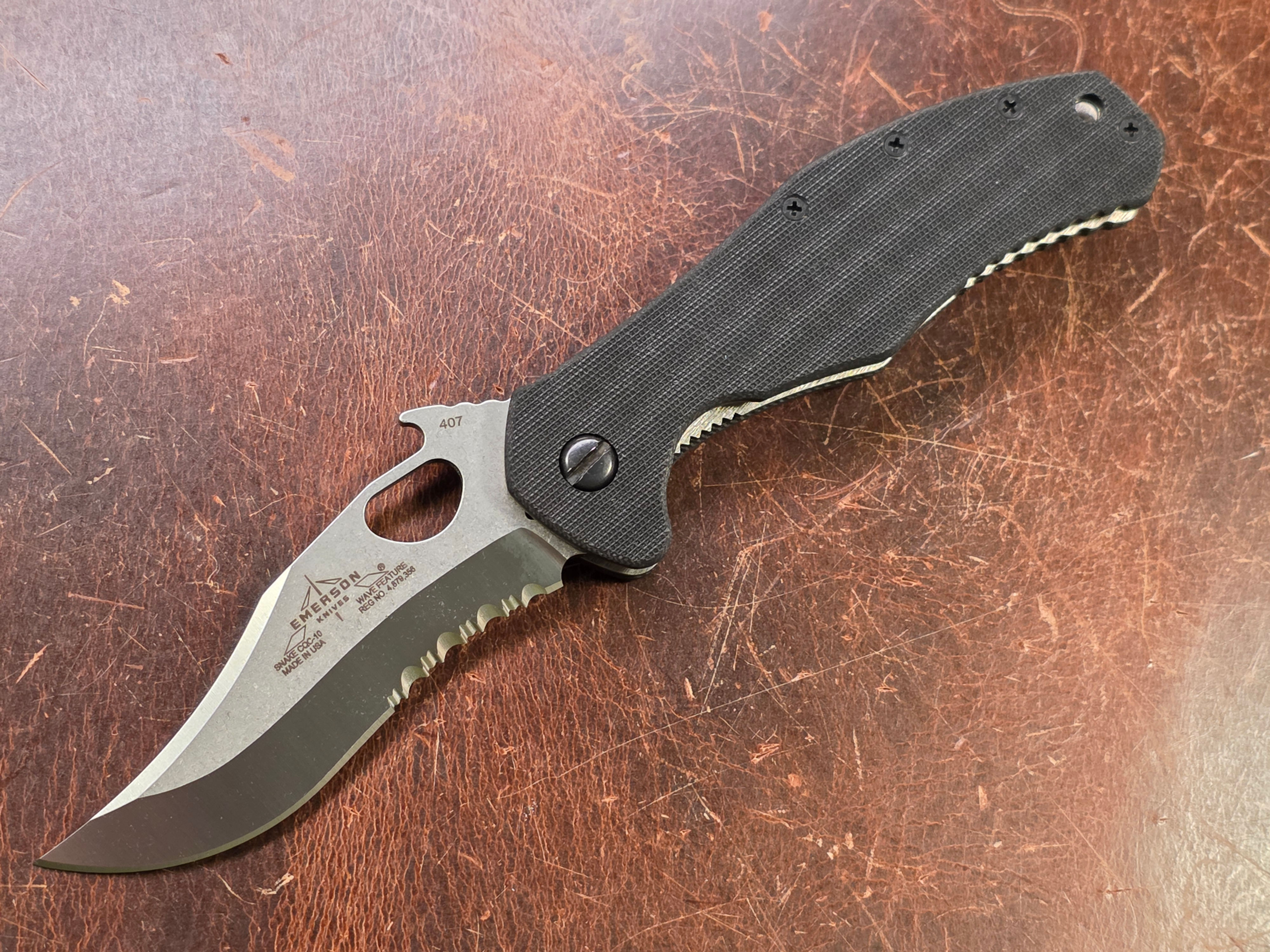 Emerson Knives - Snake 10 SF - Serial #407