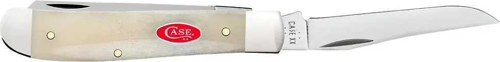 Thumbnail: CASE XX Knives Mini Trapper Natural Bone Pocket Knife Model 14021