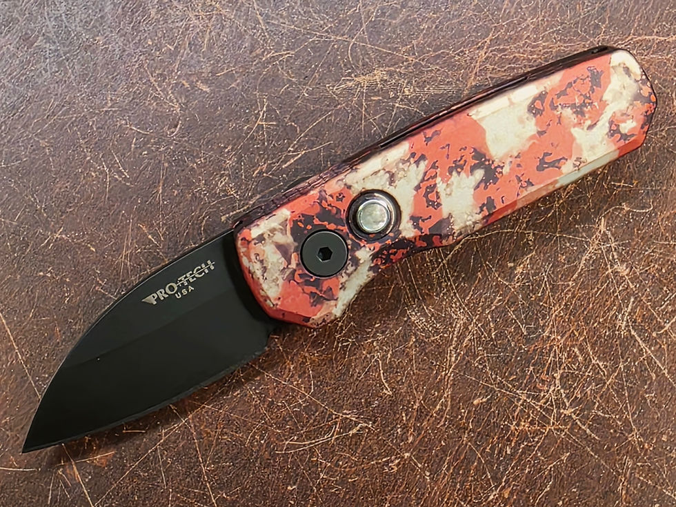 Pro-Tech Knives Auto RUNT 5 R5303-CTC Crimson Tiger Camo DLC MagnaCut