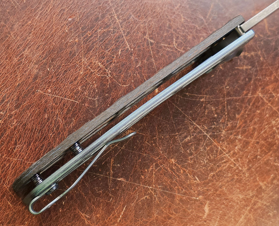 Thumbnail: John Gray Slitter V2 - Magnacut - CamoCarbon - Barked & Blue ANO Ti Skeletonized
