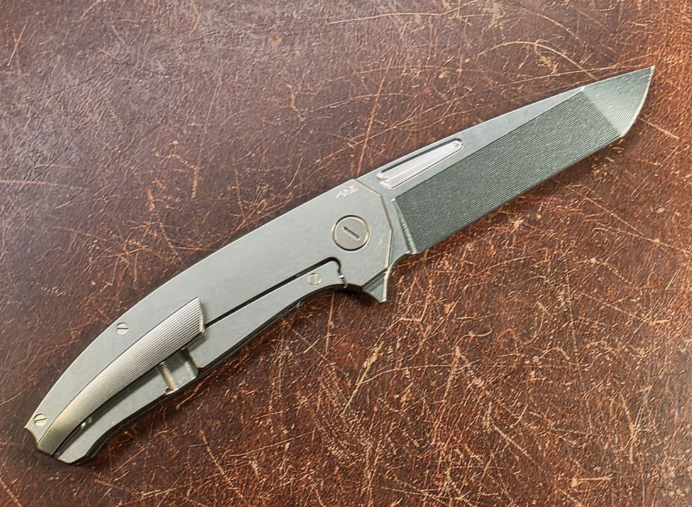 Thumbnail: Hog House Knives Mini Veli - Titanium Tumbled Finish - RWL 34