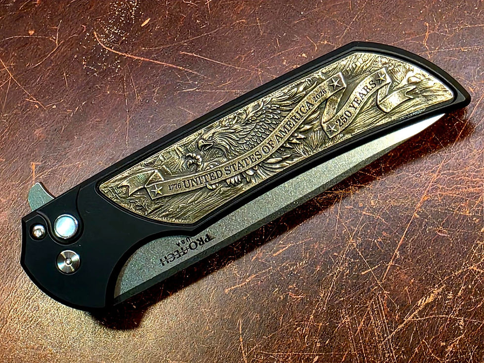 Pro-Tech Knives - Mordax BSA26.2 - USA 250th Design Black Stonewash MagnaCut