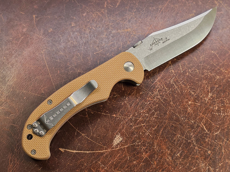 Emerson Knives 1776 Area 51 FDE/Tan G10 SF 154CM Bowie