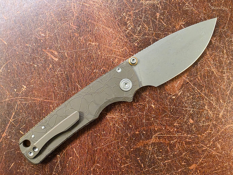 Vosteed Porcupine TiSlim® Top Liner Lock 3.04" S90V Blade/Titanium Handle A4811