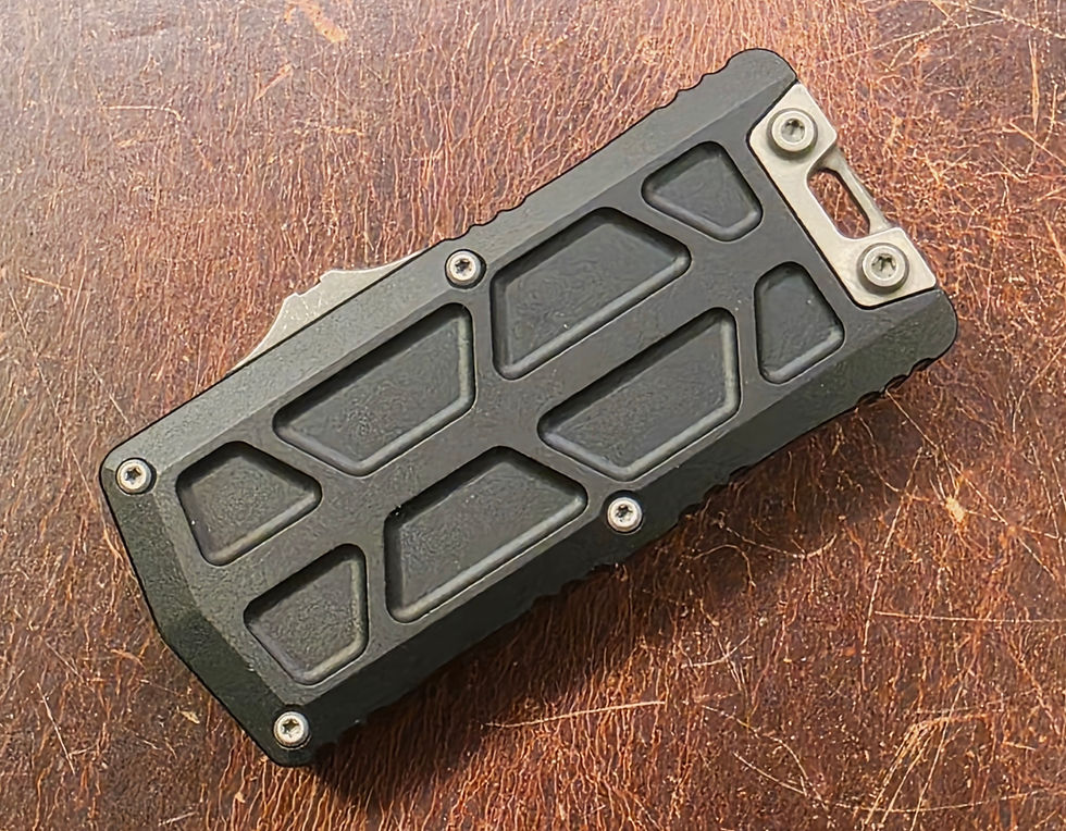 Thumbnail: Microtech Exocet II Black Aluminum & Apocalyptic Wharncliffe M390MK 1156-10AP