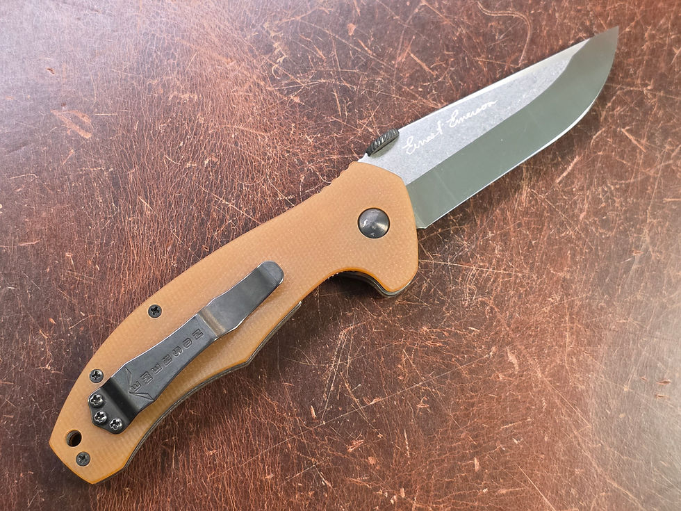 Emerson Knives Swordfish SF Signature Series - Custom Honey Contoured G10 Scales