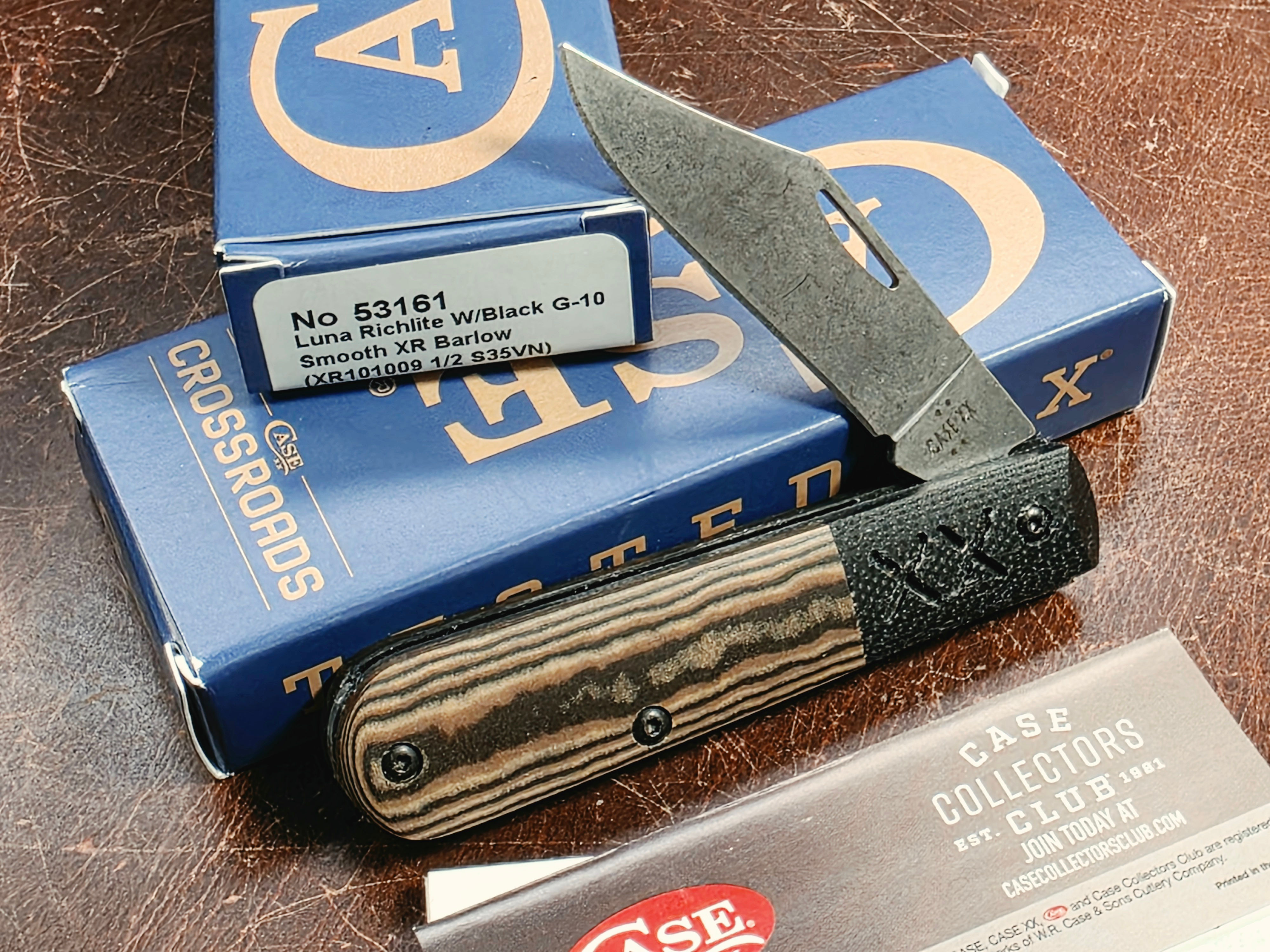 Case XX Crossroads Barlow XR | #53161 | CPM S35VN | Black & Tan Richlite Handle