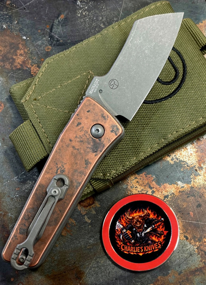Serge Panchenko Custom Guppy Full Ti MidTech – MagnaCut Reverse Tanto Blade