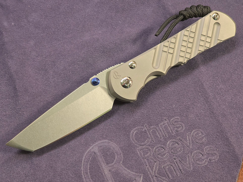 Chris Reeve - Large Inkosi Crosshatch Tanto Glass Blasted MagnaCut - Signed