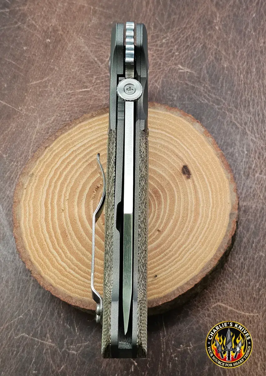 Thumbnail: Ernest Emerson Custom CQC-12 Specwar Green Micarta Ti Bolsters