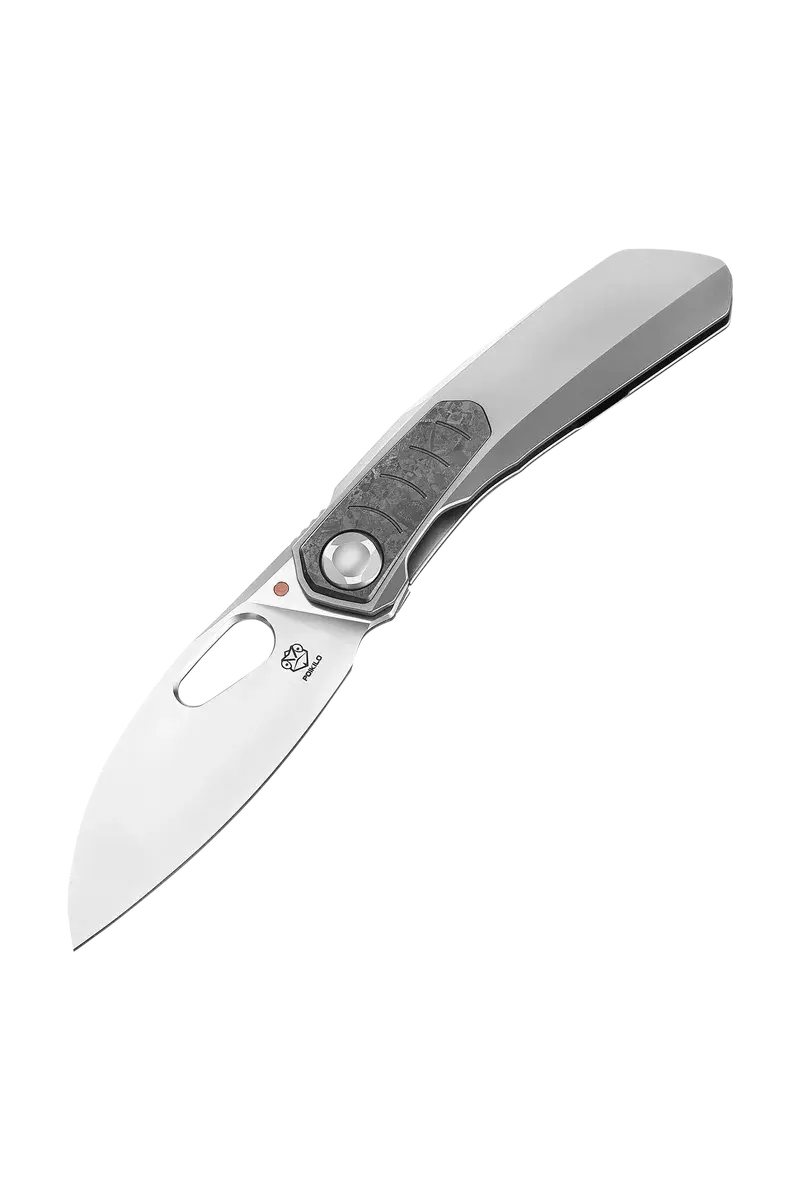 Poikilo Blade VK-CRAB STD PSW – M398 Sheepsfoot – Titanium Handle