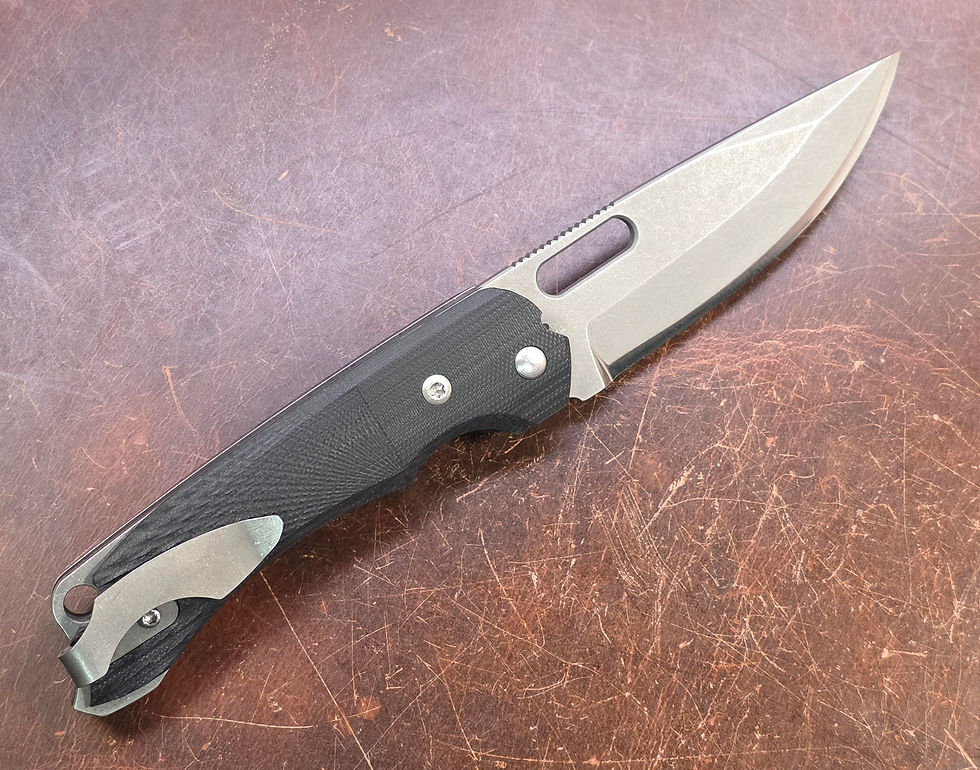 Thumbnail: Dervish Knives - Navajo Midtech Stonewash CPM-154 - Textured G10 - Pouch & COA