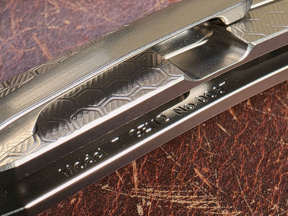 Thumbnail: Hog House Knives Model T Gen 2 Custom - Ti Honeycomb RWL 34 Blade