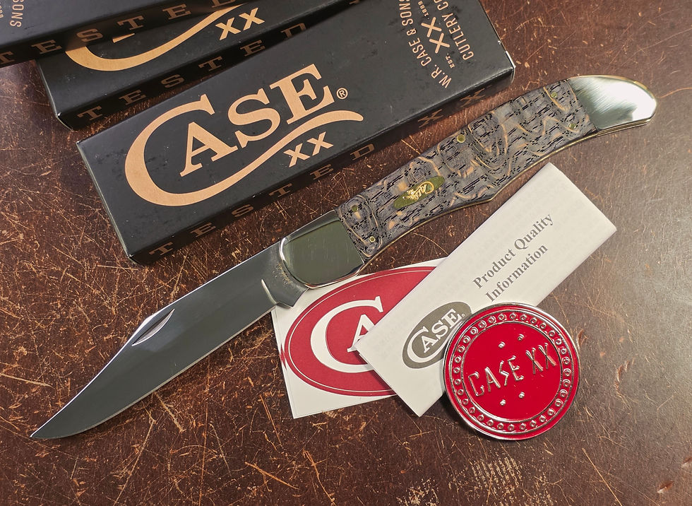 Case XX Black Curly Oak Wood One‑Blade Folding Hunter – 14008