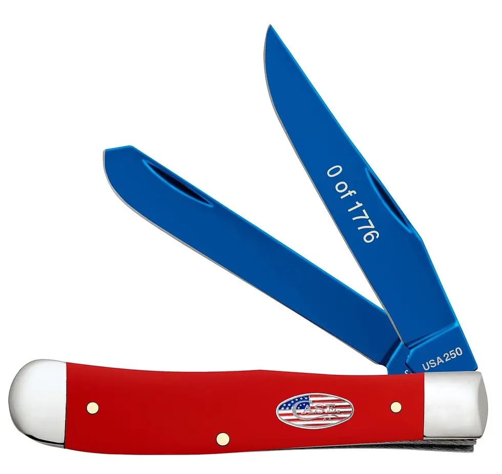 Thumbnail: Case XX 250th Smooth Red Synthetic Trapper Knife - Patriotic Box 1-of 1776