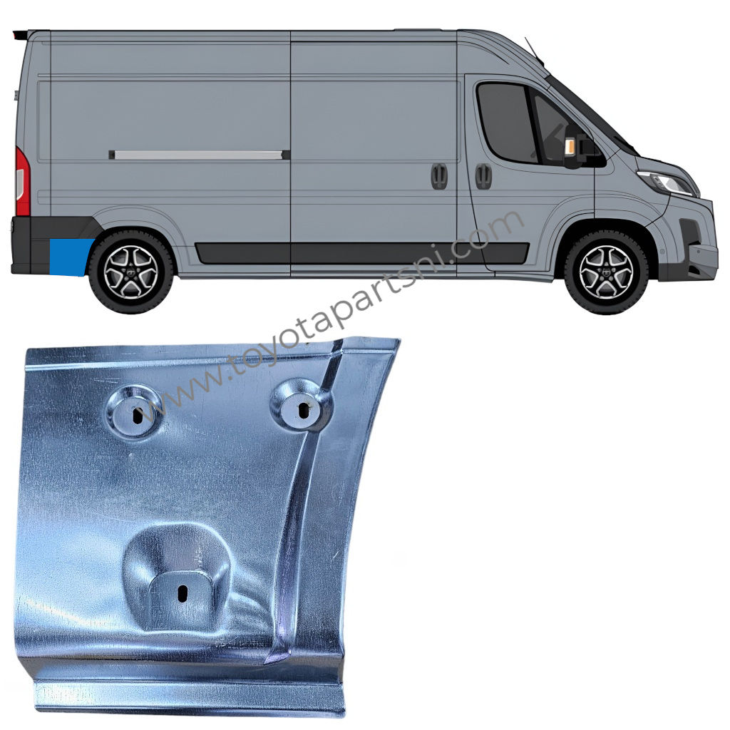 Rear fender rear section repair panel for Toyota Proace Max 2024- / Right