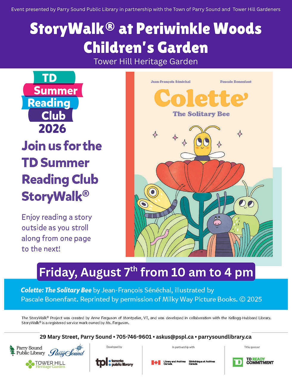 StoryWalk® at Periwinkle Woods Children's Garden