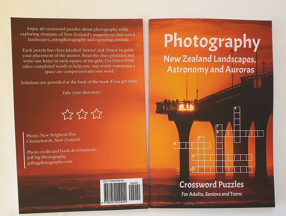 Image of front and back covers of crossword book