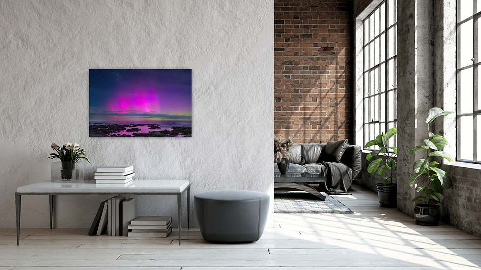 Thumbnail: View of the Aurora image placed behind an entry table.